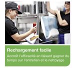 Distributeur Tork pour papiers/Chiffons Pliés Top-Pak blanc et turquoise W4, fixation murale, gamme Performance