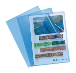 Plastic L-mapje EXACOMPTA A4 polypropyleen 12/100e transparante kleuren - Pakket van 10