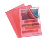 Chemises coin plastique Exacompta polypropylène grainé 12/100e couleurs transparentes - Paquet de 10