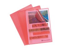 Shirt plastic corner EXACOMPTA A4 embossed polypropylene 12/100 colors transparent - Pack of 10