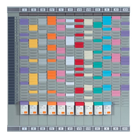 Multifunctional planning for T cards index 1,5 - 12 columns