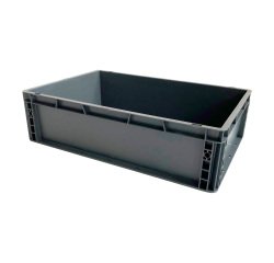 Caja de almacenamiento apilable norma europea con paredes sólidas - 35 litros
