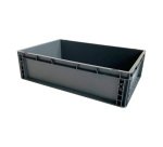 Bac de stockage plastique gerbable norme Europe parois pleines - 35 litres - dim : H 16,5 x L 60 cm
