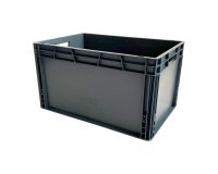 Caja de almacenamiento apilable Europa estándar con paredes sólidas - 65 litros