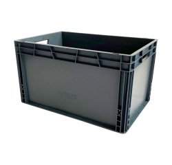 Caja de almacenamiento apilable Europa estándar con paredes sólidas - 65 litros