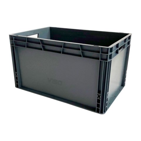 Caja de almacenamiento apilable Europa estándar con paredes sólidas - 65 litros