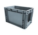 Bac de stockage plastique gerbable norme Europe avec paroi ouverte sur le côté - 7 litres - dim : H 19 x L 20 cm