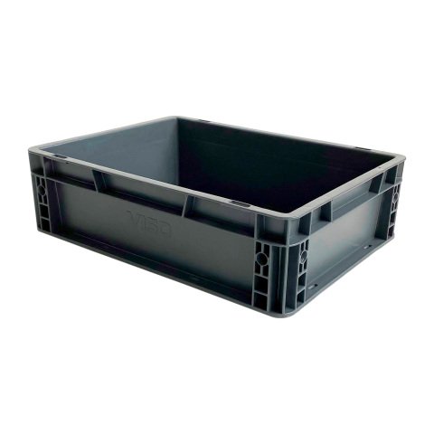 Caja de almacenamiento apilable estándar Europeo con paredes sólidas - 10 litros