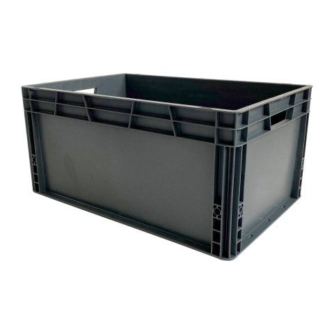 Caja de almacenamiento apilable norma europea paredes sólidas - 55 litros