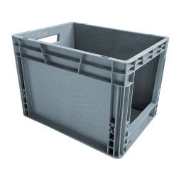 Storage box stackable European norm with open wall on the side - 25 litres 