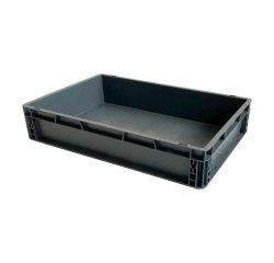 Caja de almacenamiento apilable estándar europeo con paredes solidas  - 20 litros