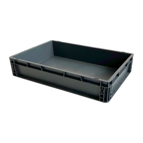 Caja de almacenamiento apilable estándar europeo con paredes solidas - 20 litros