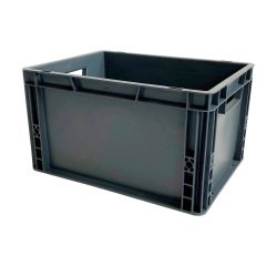 Caja de almacenamiento apilable norma europea con paredes sólidas - 20 litros