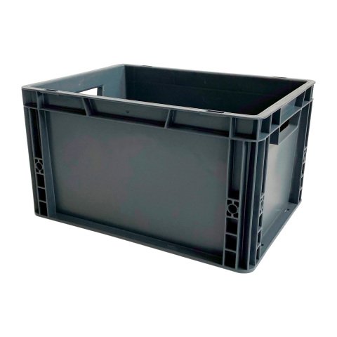 Caja de almacenamiento apilable norma europea con paredes sólidas - 20 litros