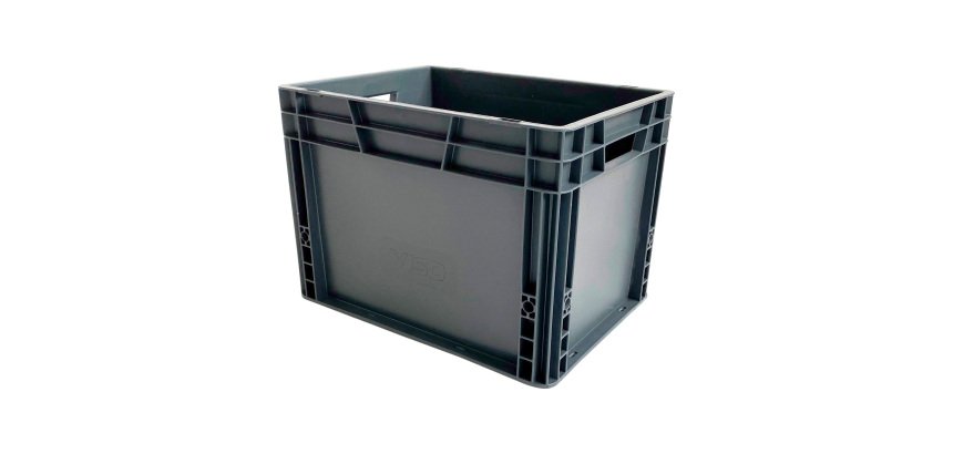 Bac de stockage gerbable norme Europe parois pleines - 25 litres