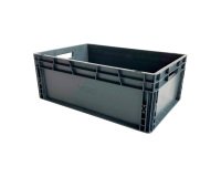 Caja de almacenamiento apilable estándar europeo con paredes sólidas - 45 litros