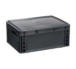 Bac de stockage plastique gerbable norme Europe parois pleines - 15 litres - dim : H 17x L 40 cm