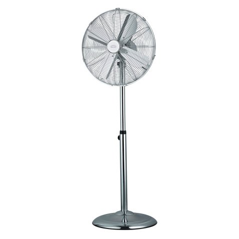 Ventilateur sur pied chromé Ø 44,5 cm, 50 W - Domair