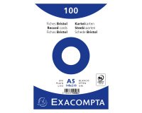 Fiche bristol 210 x 148 mm unie blanche Exacompta - Boîte de 100