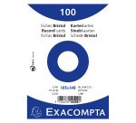 Fiche bristol 148 x 105 mm unie blanche Exacompta - Boîte de 100