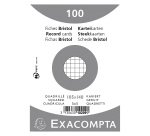 Fiche bristol 148 x 105 mm quadrillée 5 x 5 blanche Exacompta - Boîte de 100
