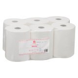 Pack 2 colis de 6 rouleaux d'essuie-mains Bruneau écolabel double épaisseur 90 m + 1 offert