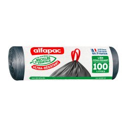 Garbage bag with drawstring Alfapac 100 liters - Box of 30