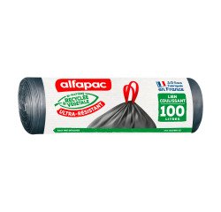 Vuilniszak met stropsluiting Alfapac 100 liter - Doos van 30