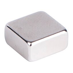 Powerful squared magnets in silver - set of 6
