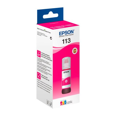 Botella de tinta C13T06B340 ecotank epson 113 magenta (6000 páginas)