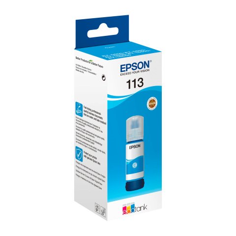 Botella de tinta C13T06B240 ecotank epson 113 cian (6000 páginas)