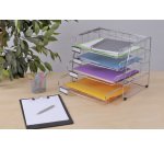 Corbeille à courrier à l'italienne chromée ALBA