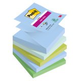 Z-notes repositionnables couleurs Oasis Super Sticky Post-it 76 x 76 mm - bloc de 90 feuilles