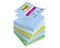 6 Blocs Notes Autocollants ZCZN - 76x76mm Rouge - 480 Feuilles Total - Adhésif Fort Sans Résidu