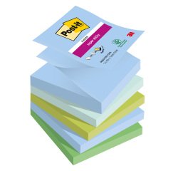 Z-Notes couleurs Oasis Super Sticky Post-it 76 x 76 mm - bloc de 90 feuilles