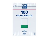 Karteikarte Bristol 297 x 210 mm schlicht weiß Oxford - Box von 100