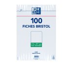 Fiche bristol 297 x 210 mm unie blanche non perforée Oxford - Boîte de 100