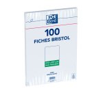 Fiche bristol 297 x 210 mm unie blanche non perforée Oxford - Boîte de 100