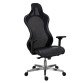 Fauteuil de bureau gamer LEWIS simili cuir- avec accoudoirs et appui-tête- Réglage profondeur d'assise- Mécanisme Synchone -Pieds aluminium