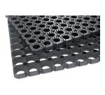 Tapis caillebotis en caoutchouc Scriper, noir