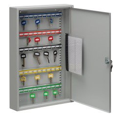 Armoire 50 clés fermeture à clé gris clair