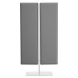 Acoustic partition wall ECLA on foot in white metal