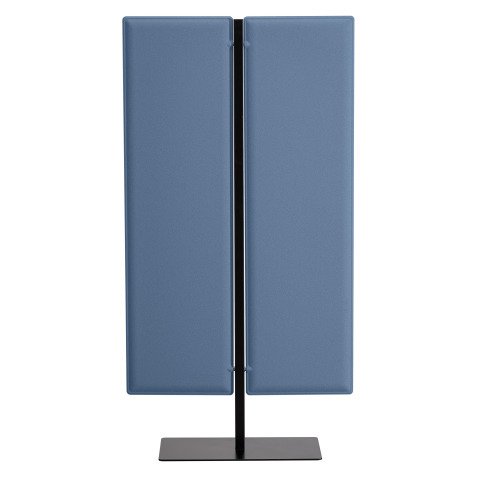 Acoustic partition wall ECLA on foot in black metal