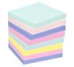 Notes repositionnables recyclées couleurs nature Post-It 76 x 76 mm - bloc de 100 feuilles