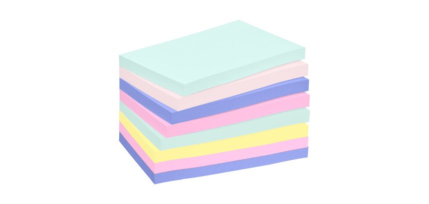 Notes repositionnables recyclées couleurs nature Post-It - bloc de 100 feuilles