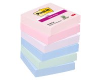 Notes repositionnables couleurs Soulful Super Sticky Post-it 47,6 x 47,6 mm - bloc de 90 feuilles