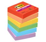 Notes couleurs Playful Super Sticky Post-it 47,6 x 47,6 mm - bloc de 90 feuilles