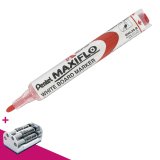 Whiteboard marker Pentel Maxiflo cone tip medium 4 mm red