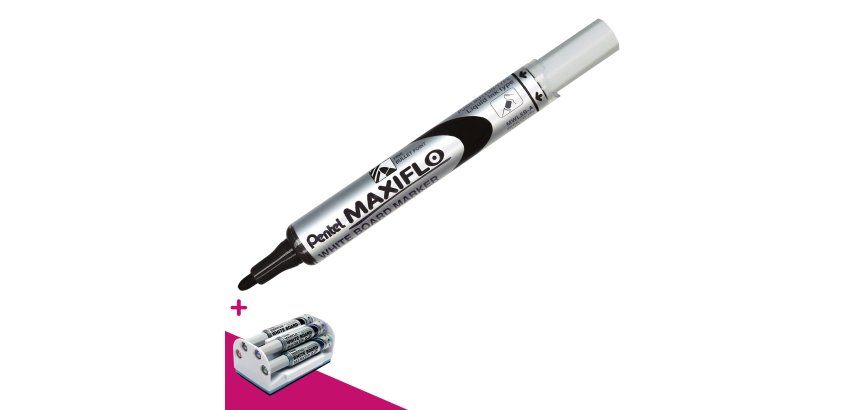 Marqueur effaçable Pentel Maxiflo pointe ogive 4 mm