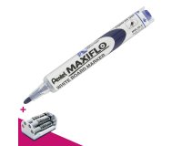 Uitwisbare marker Pentel Maxiflo kegelpunt medium 4 mm blauw